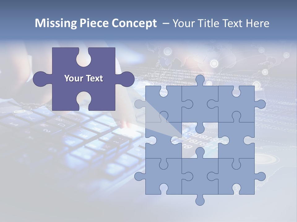 A Person Typing On A Laptop With A Finger On The Keyboard PowerPoint Template