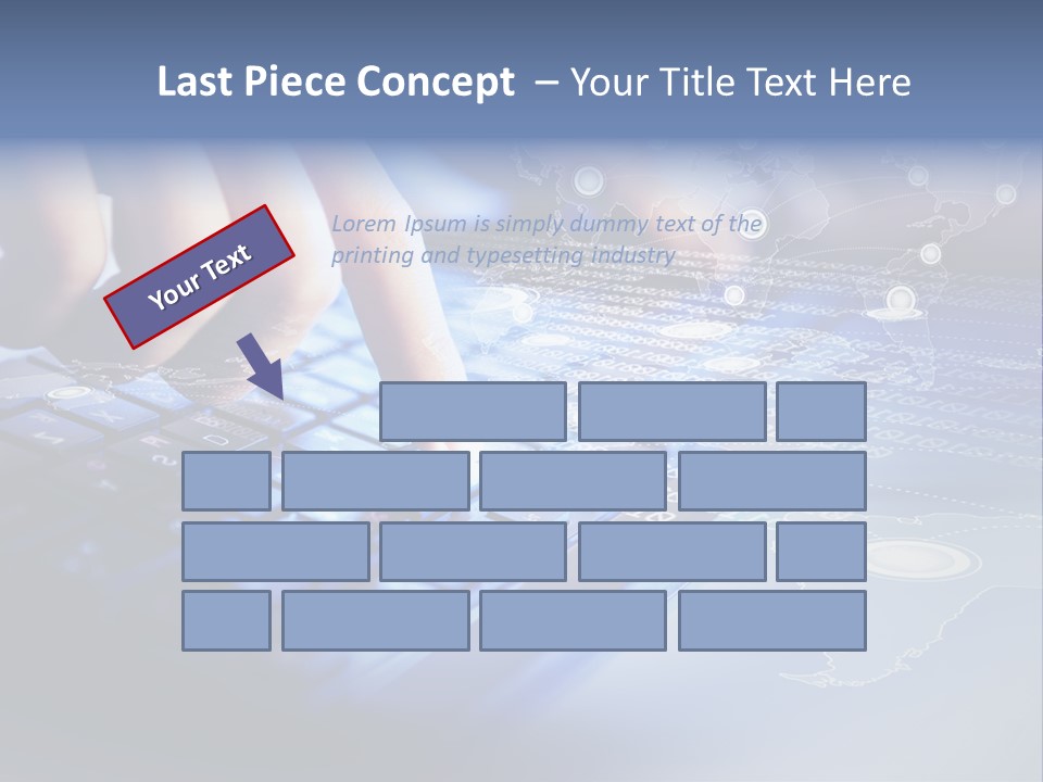 A Person Typing On A Laptop With A Finger On The Keyboard PowerPoint Template