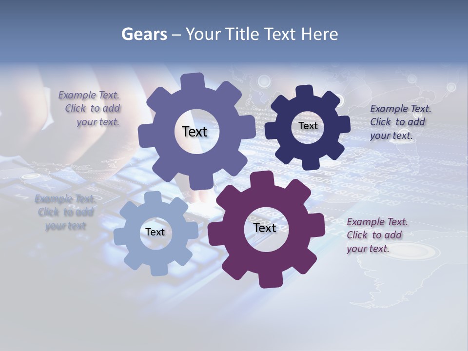 A Person Typing On A Laptop With A Finger On The Keyboard PowerPoint Template