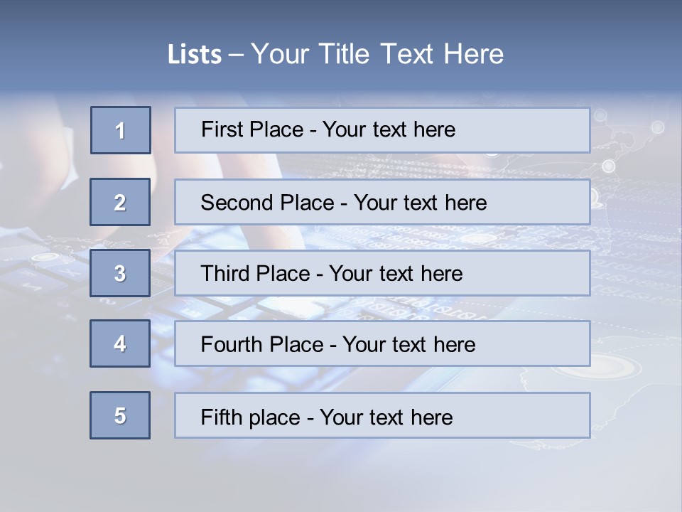 A Person Typing On A Laptop With A Finger On The Keyboard PowerPoint Template