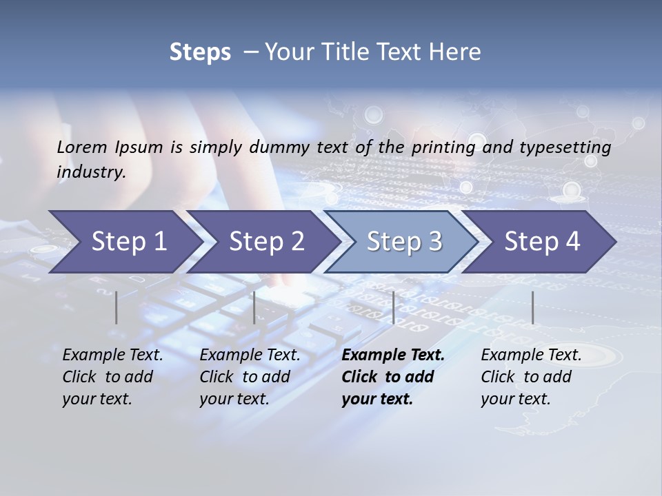 A Person Typing On A Laptop With A Finger On The Keyboard PowerPoint Template