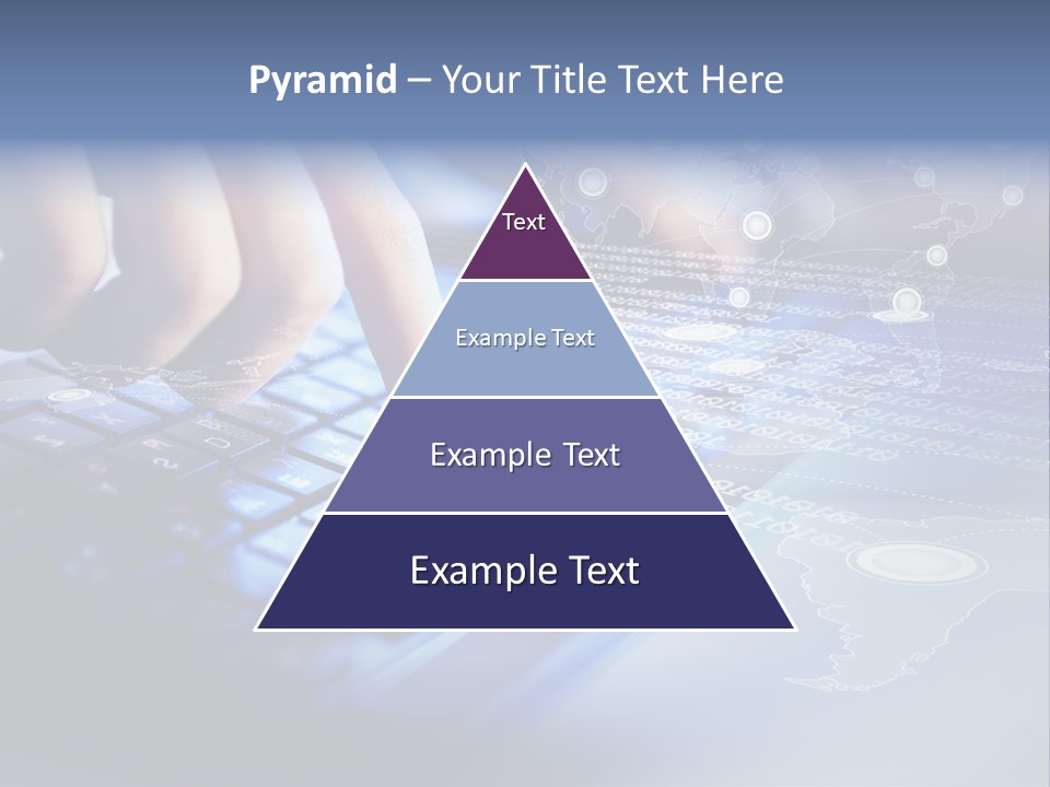 A Person Typing On A Laptop With A Finger On The Keyboard PowerPoint Template