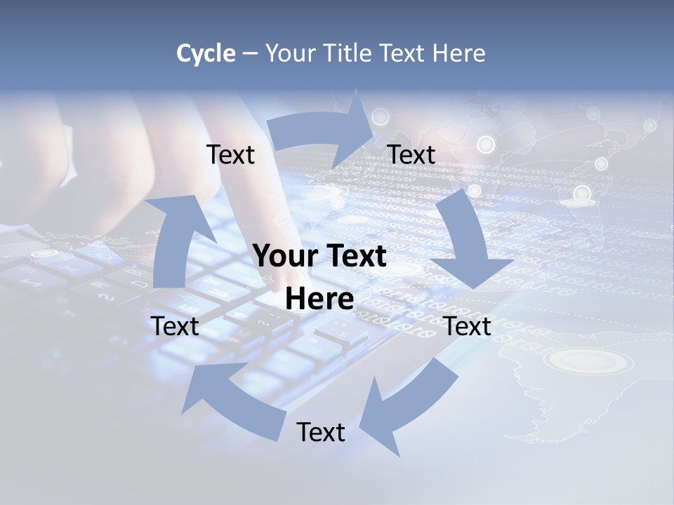 A Person Typing On A Laptop With A Finger On The Keyboard PowerPoint Template