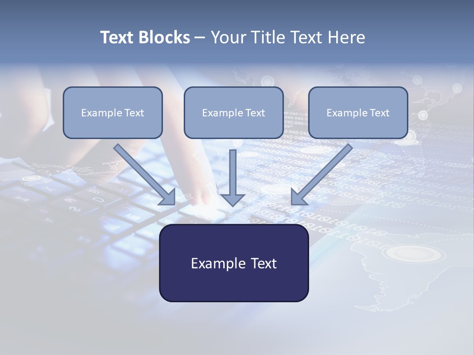 A Person Typing On A Laptop With A Finger On The Keyboard PowerPoint Template