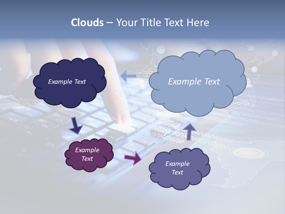 A Person Typing On A Laptop With A Finger On The Keyboard PowerPoint Template