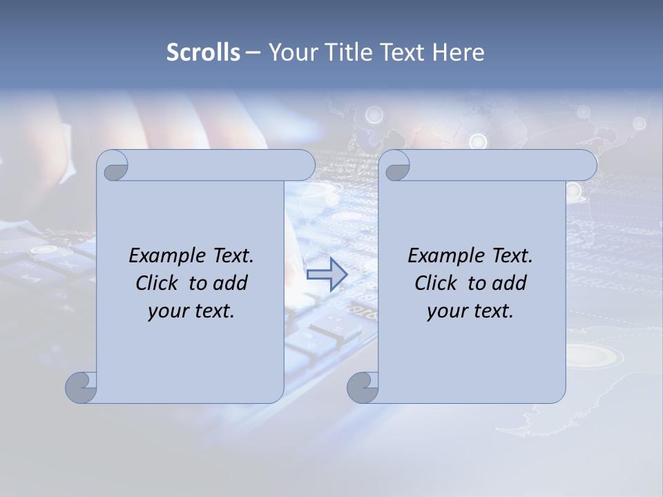 A Person Typing On A Laptop With A Finger On The Keyboard PowerPoint Template