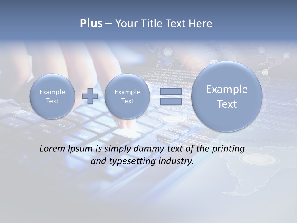 A Person Typing On A Laptop With A Finger On The Keyboard PowerPoint Template
