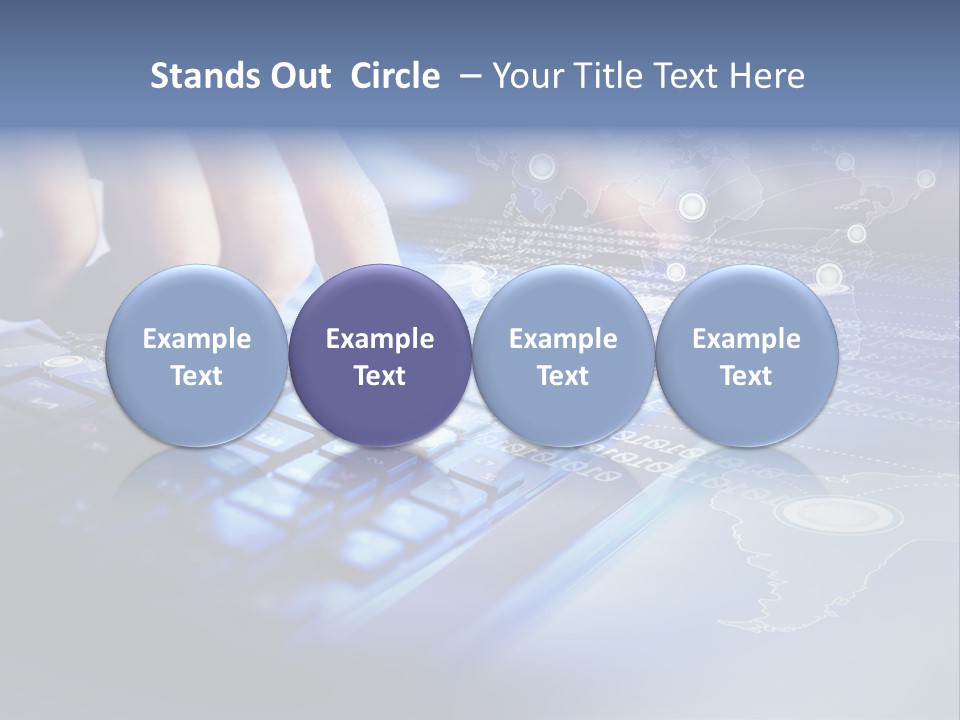 A Person Typing On A Laptop With A Finger On The Keyboard PowerPoint Template