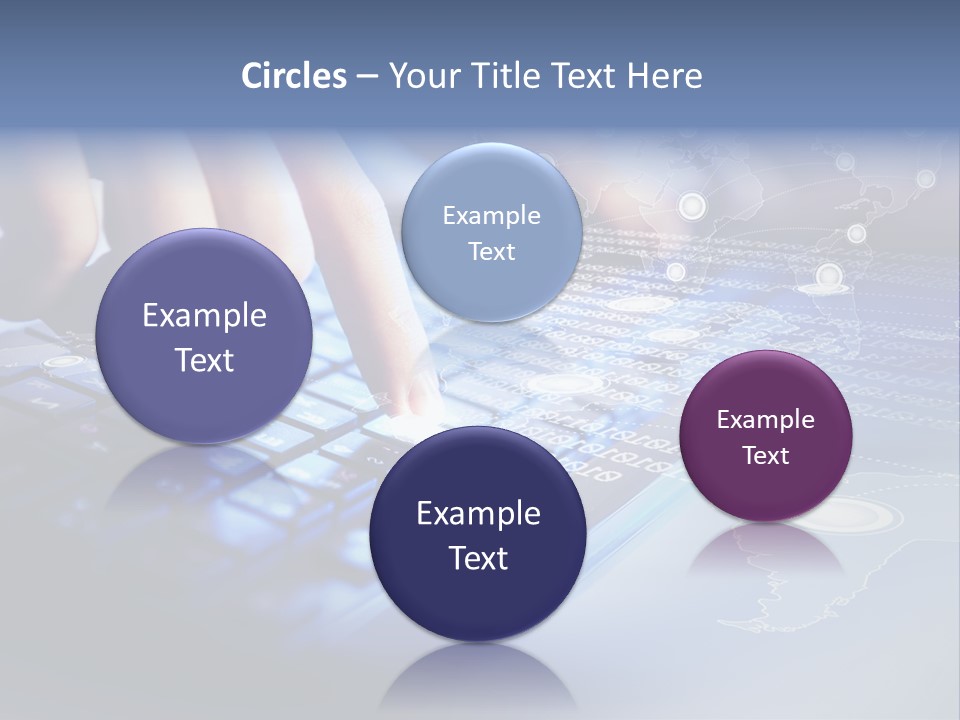 A Person Typing On A Laptop With A Finger On The Keyboard PowerPoint Template