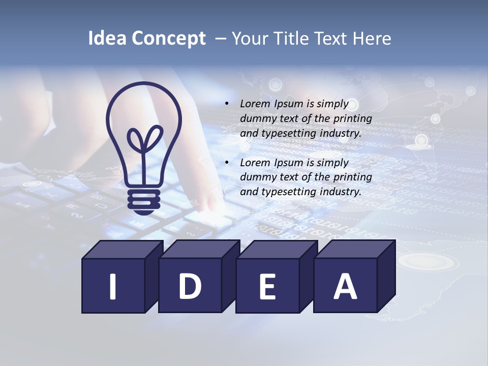 A Person Typing On A Laptop With A Finger On The Keyboard PowerPoint Template