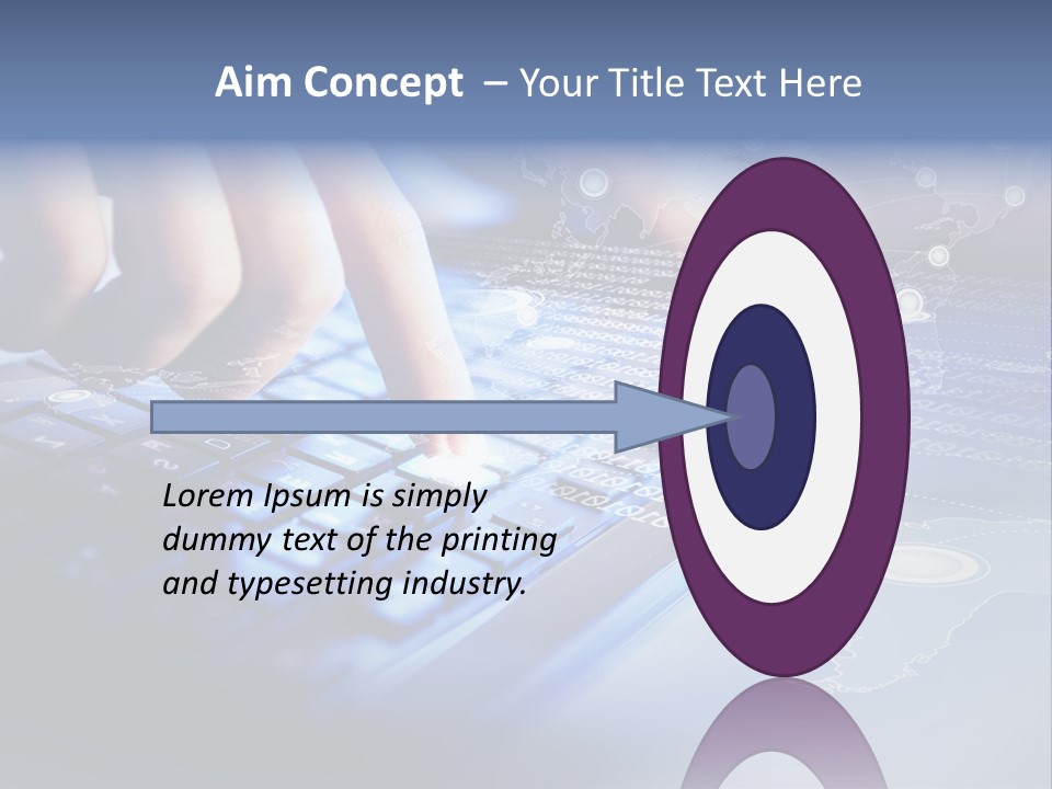 A Person Typing On A Laptop With A Finger On The Keyboard PowerPoint Template