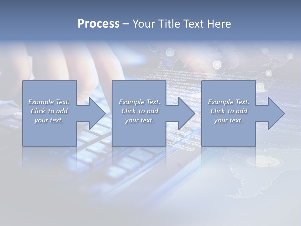 A Person Typing On A Laptop With A Finger On The Keyboard PowerPoint Template