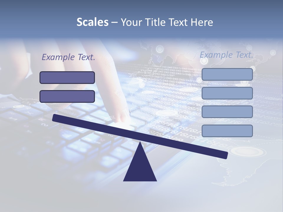 A Person Typing On A Laptop With A Finger On The Keyboard PowerPoint Template