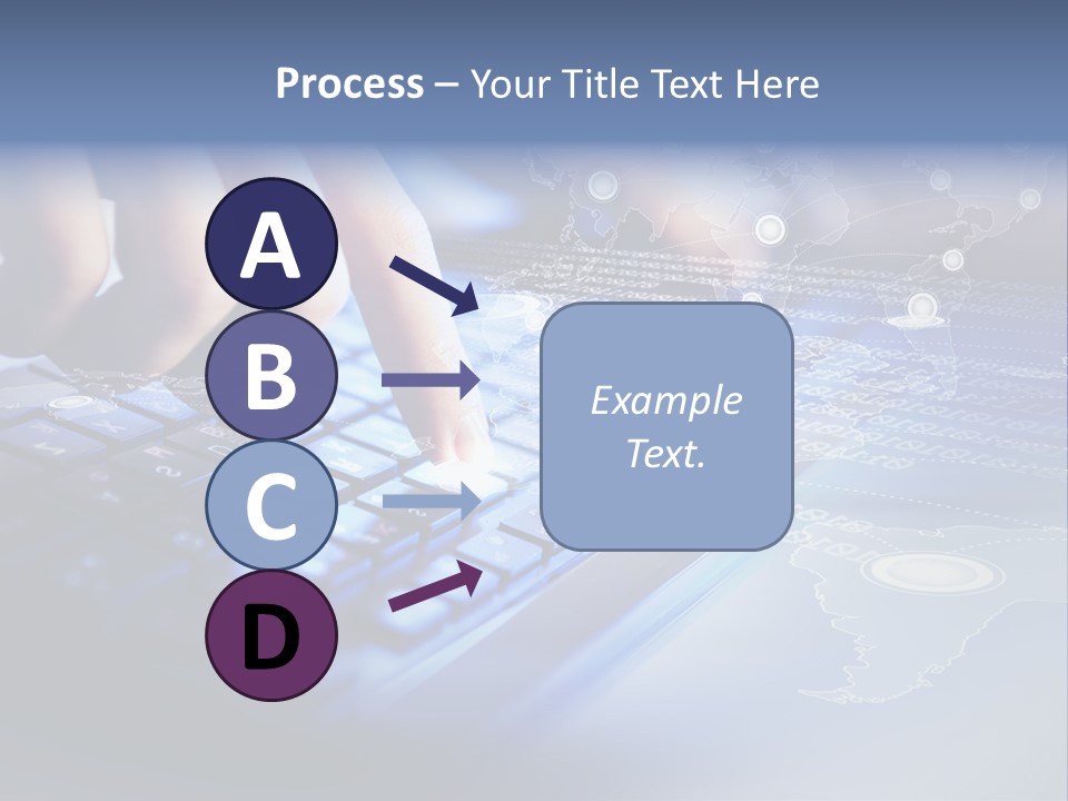 A Person Typing On A Laptop With A Finger On The Keyboard PowerPoint Template