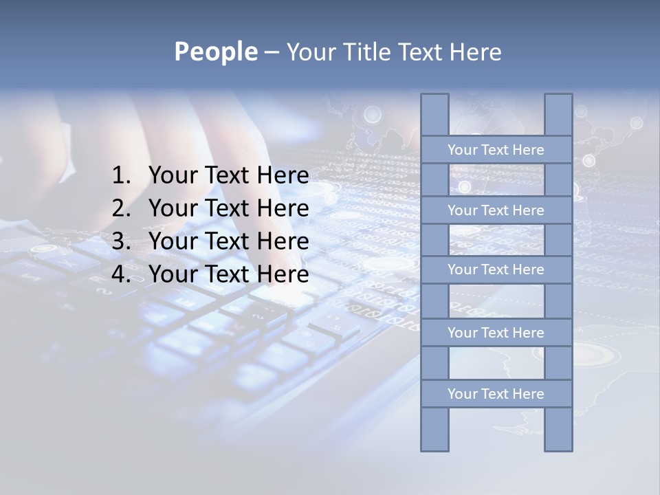 A Person Typing On A Laptop With A Finger On The Keyboard PowerPoint Template