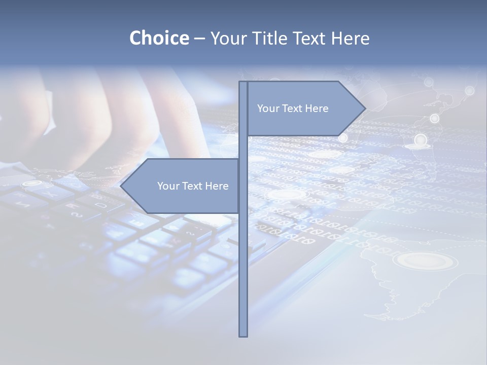 A Person Typing On A Laptop With A Finger On The Keyboard PowerPoint Template