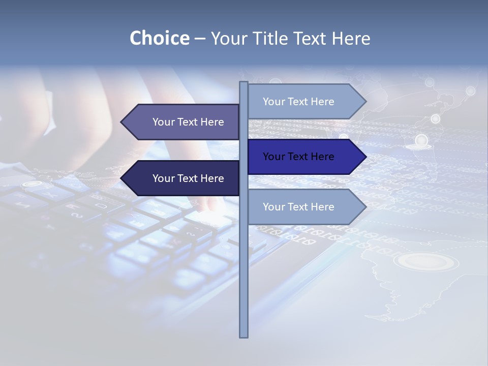 A Person Typing On A Laptop With A Finger On The Keyboard PowerPoint Template
