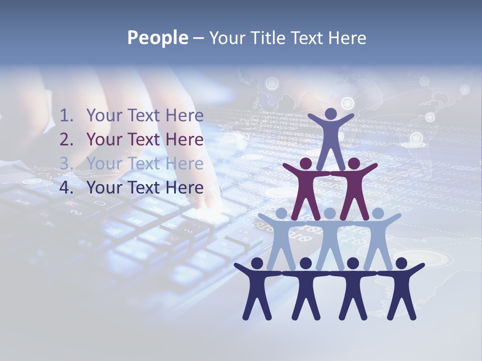 A Person Typing On A Laptop With A Finger On The Keyboard PowerPoint Template