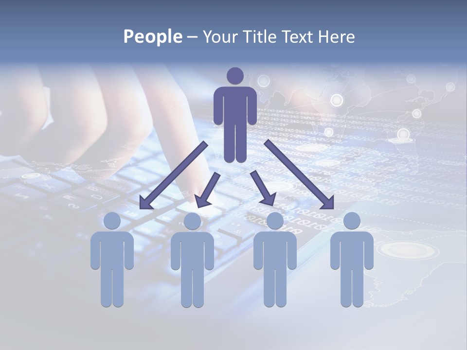 A Person Typing On A Laptop With A Finger On The Keyboard PowerPoint Template