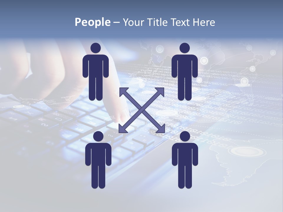 A Person Typing On A Laptop With A Finger On The Keyboard PowerPoint Template