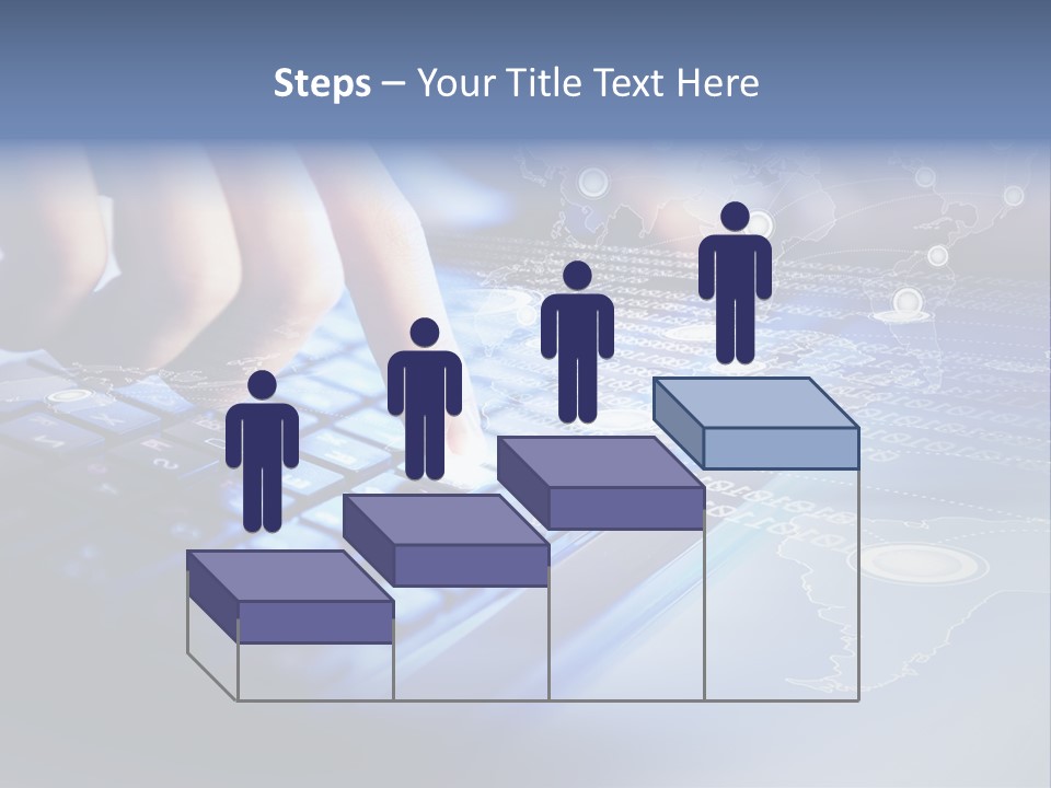 A Person Typing On A Laptop With A Finger On The Keyboard PowerPoint Template