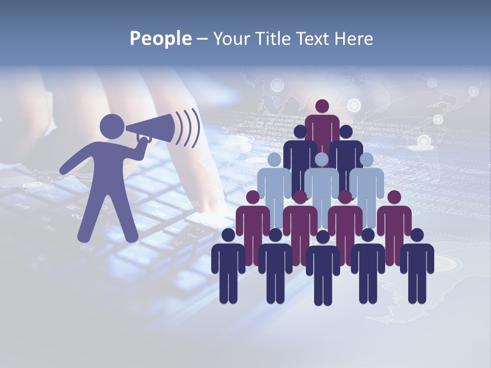 A Person Typing On A Laptop With A Finger On The Keyboard PowerPoint Template