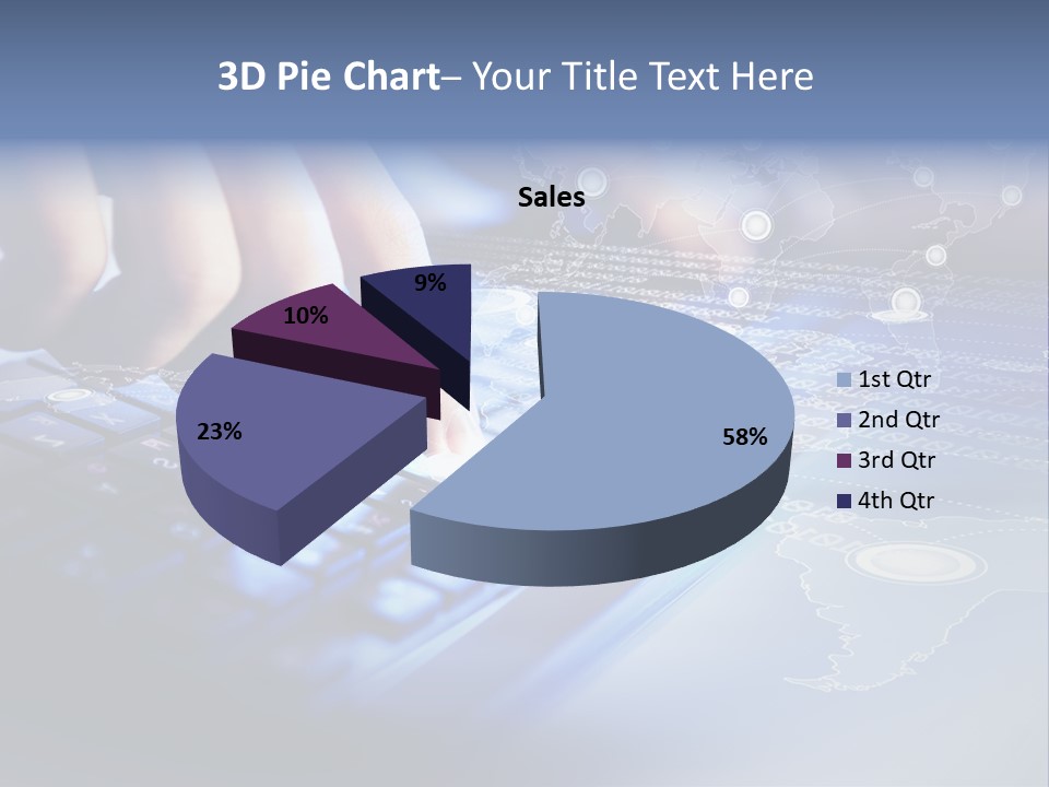 A Person Typing On A Laptop With A Finger On The Keyboard PowerPoint Template