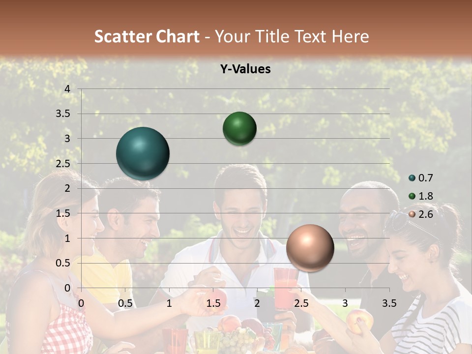 A Group Of People Sitting Around A Table With Food PowerPoint Template
