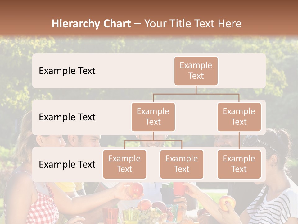 A Group Of People Sitting Around A Table With Food PowerPoint Template
