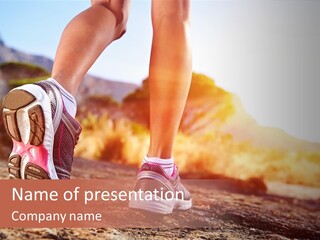 A Woman's Legs And Shoes Are Shown In This Powerpoint Presentation PowerPoint Template