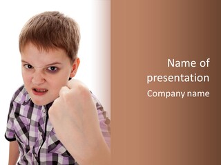 A Young Boy Making A Thumbs Up Sign PowerPoint Template