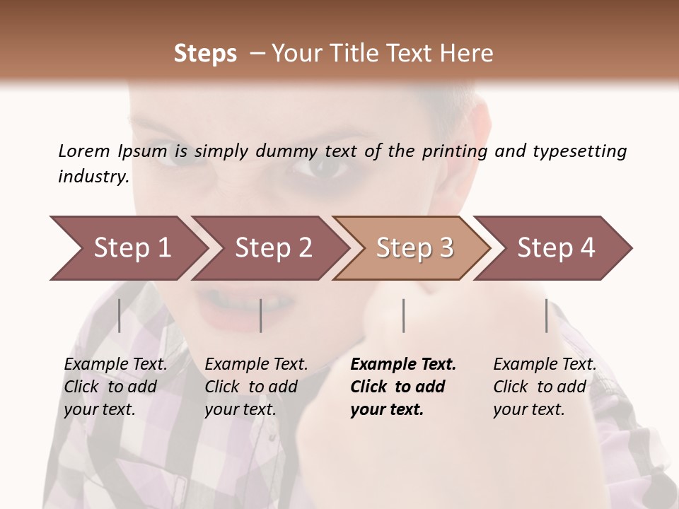 A Young Boy Making A Thumbs Up Sign PowerPoint Template