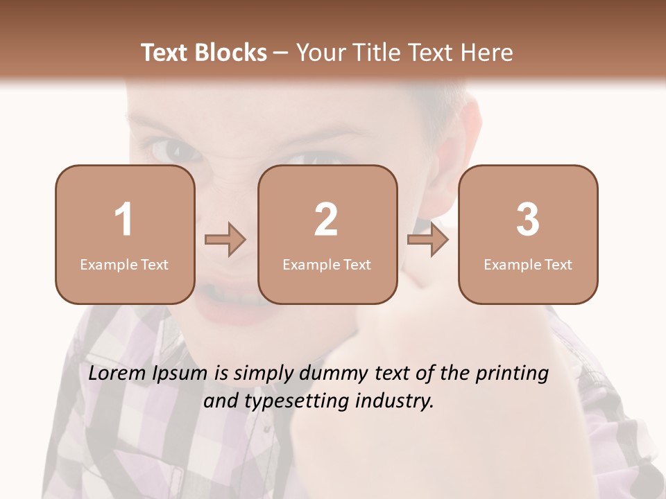 A Young Boy Making A Thumbs Up Sign PowerPoint Template