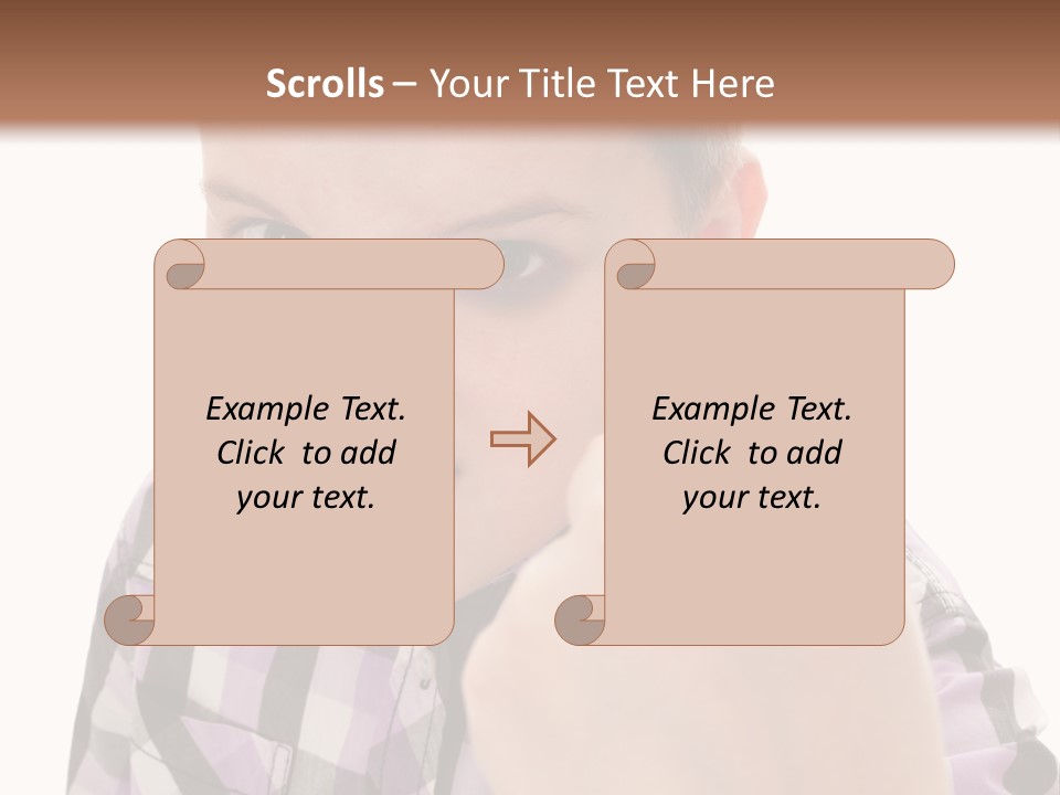 A Young Boy Making A Thumbs Up Sign PowerPoint Template