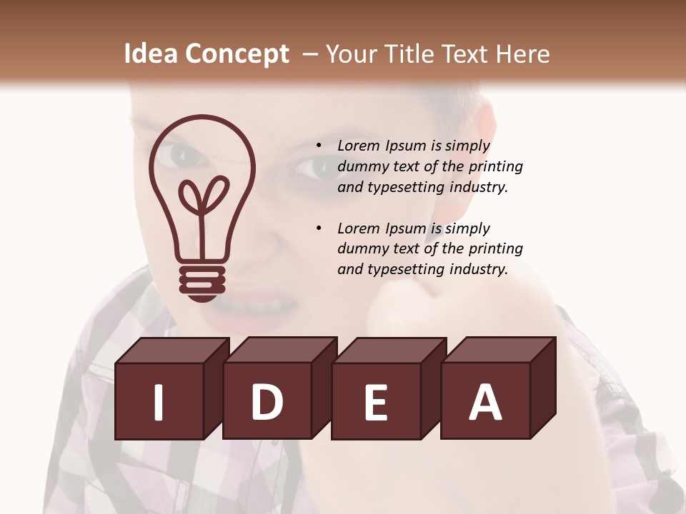 A Young Boy Making A Thumbs Up Sign PowerPoint Template