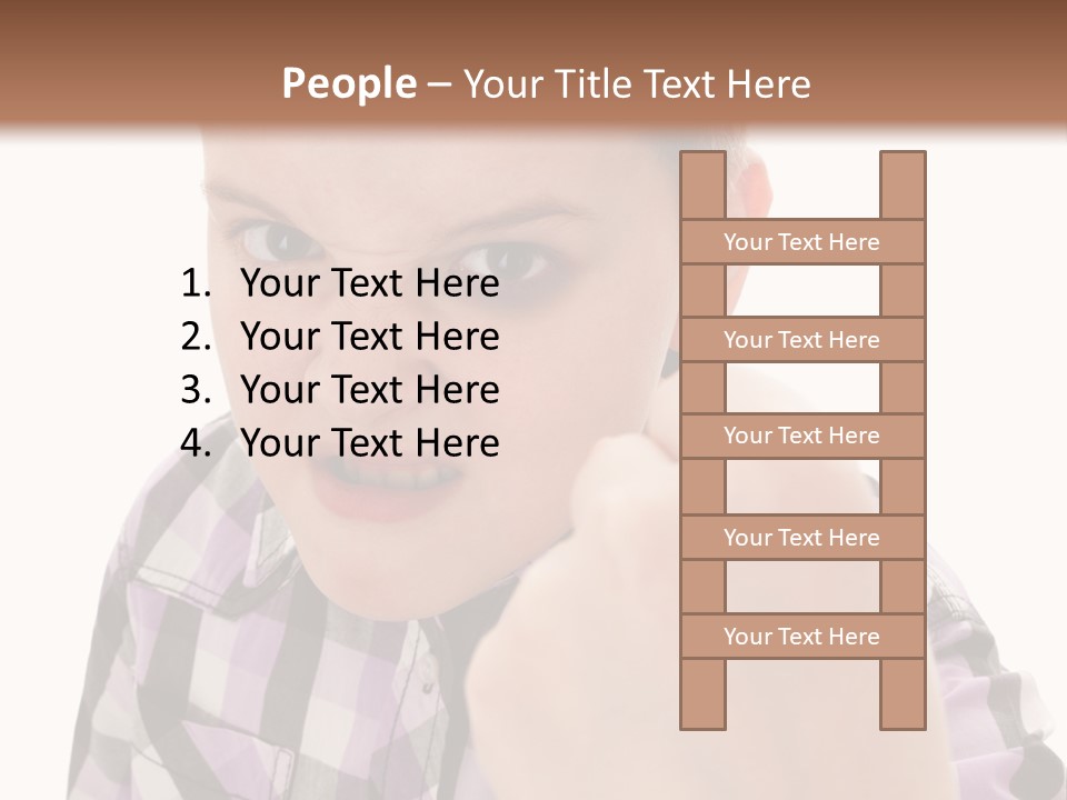 A Young Boy Making A Thumbs Up Sign PowerPoint Template