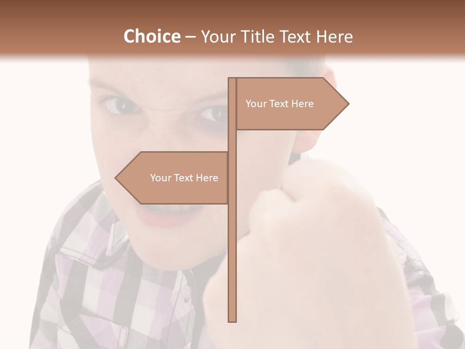A Young Boy Making A Thumbs Up Sign PowerPoint Template