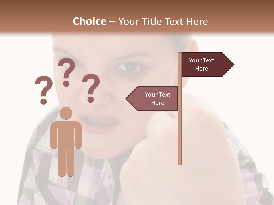 A Young Boy Making A Thumbs Up Sign PowerPoint Template