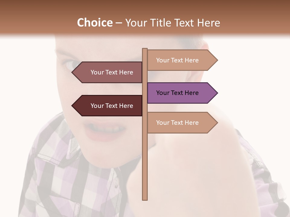 A Young Boy Making A Thumbs Up Sign PowerPoint Template
