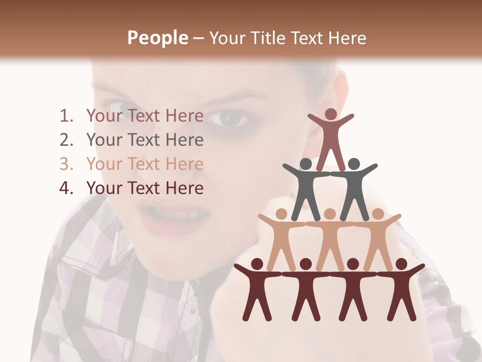 A Young Boy Making A Thumbs Up Sign PowerPoint Template