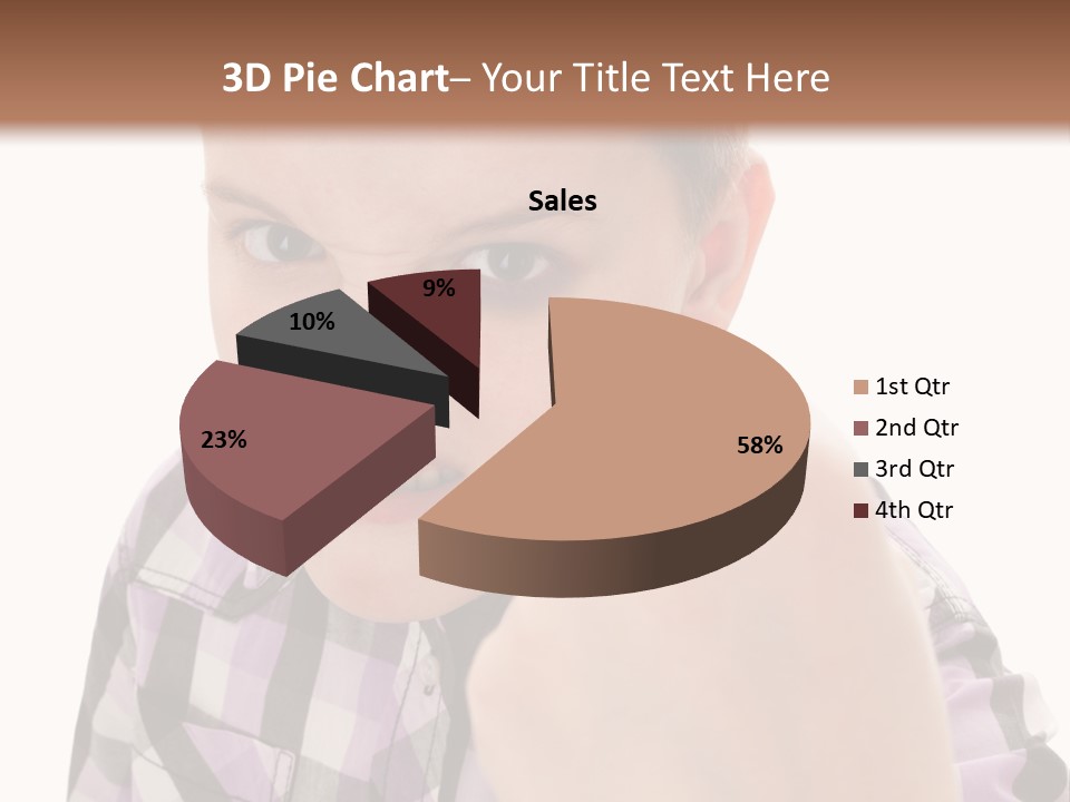 A Young Boy Making A Thumbs Up Sign PowerPoint Template