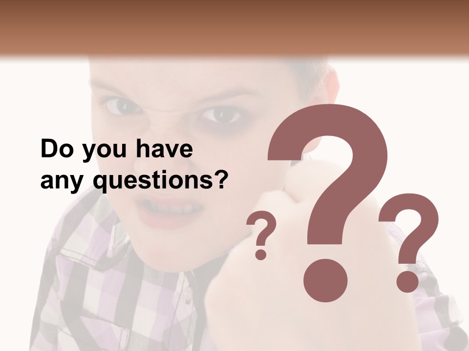 A Young Boy Making A Thumbs Up Sign PowerPoint Template