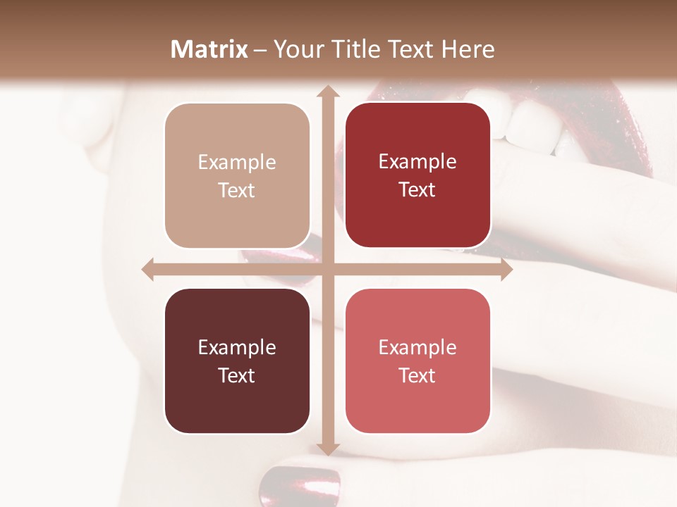 A Woman With Red Nail Polish Holding Her Mouth Open PowerPoint Template