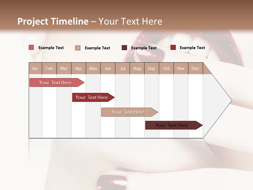 A Woman With Red Nail Polish Holding Her Mouth Open PowerPoint Template