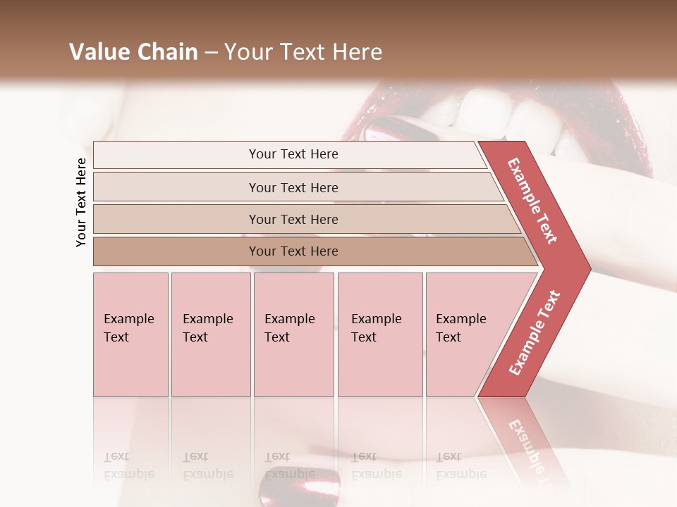 A Woman With Red Nail Polish Holding Her Mouth Open PowerPoint Template