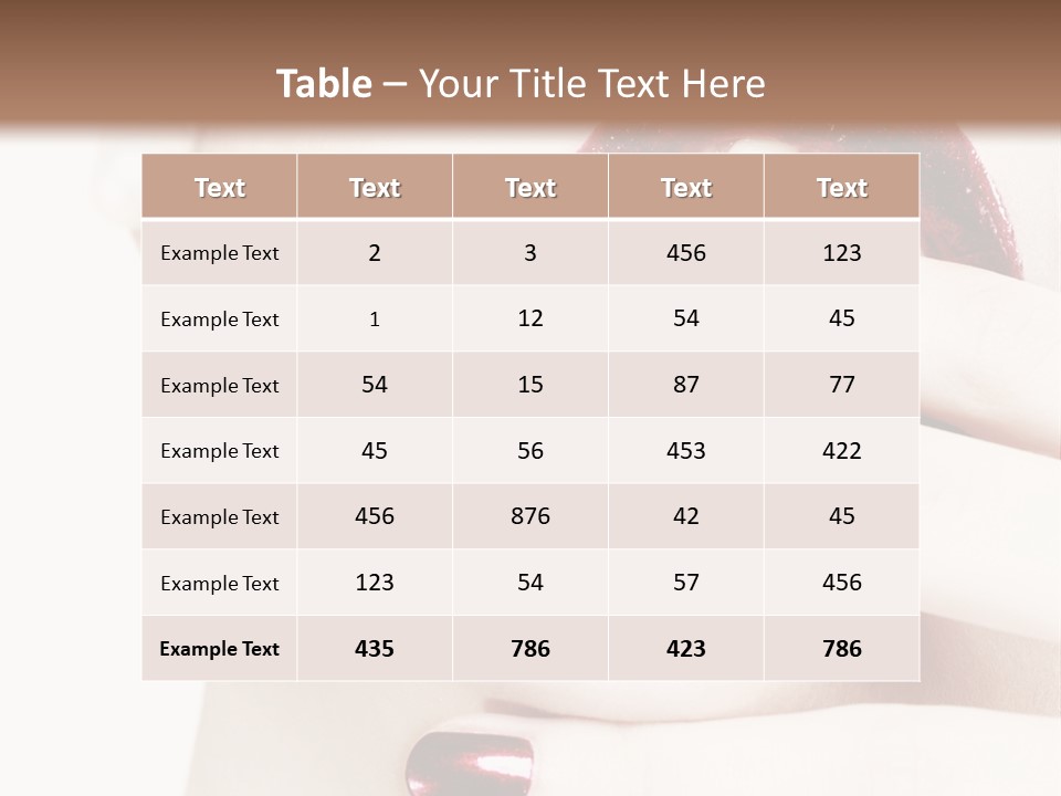 A Woman With Red Nail Polish Holding Her Mouth Open PowerPoint Template