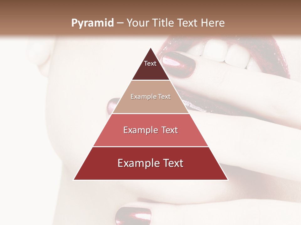 A Woman With Red Nail Polish Holding Her Mouth Open PowerPoint Template