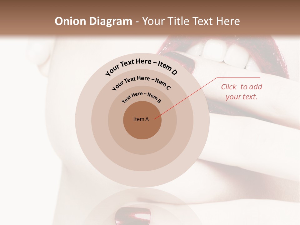 A Woman With Red Nail Polish Holding Her Mouth Open PowerPoint Template