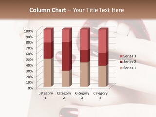 A Woman With Red Nail Polish Holding Her Mouth Open PowerPoint Template