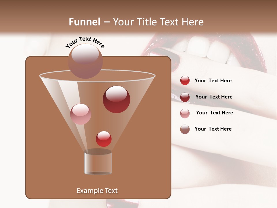 A Woman With Red Nail Polish Holding Her Mouth Open PowerPoint Template